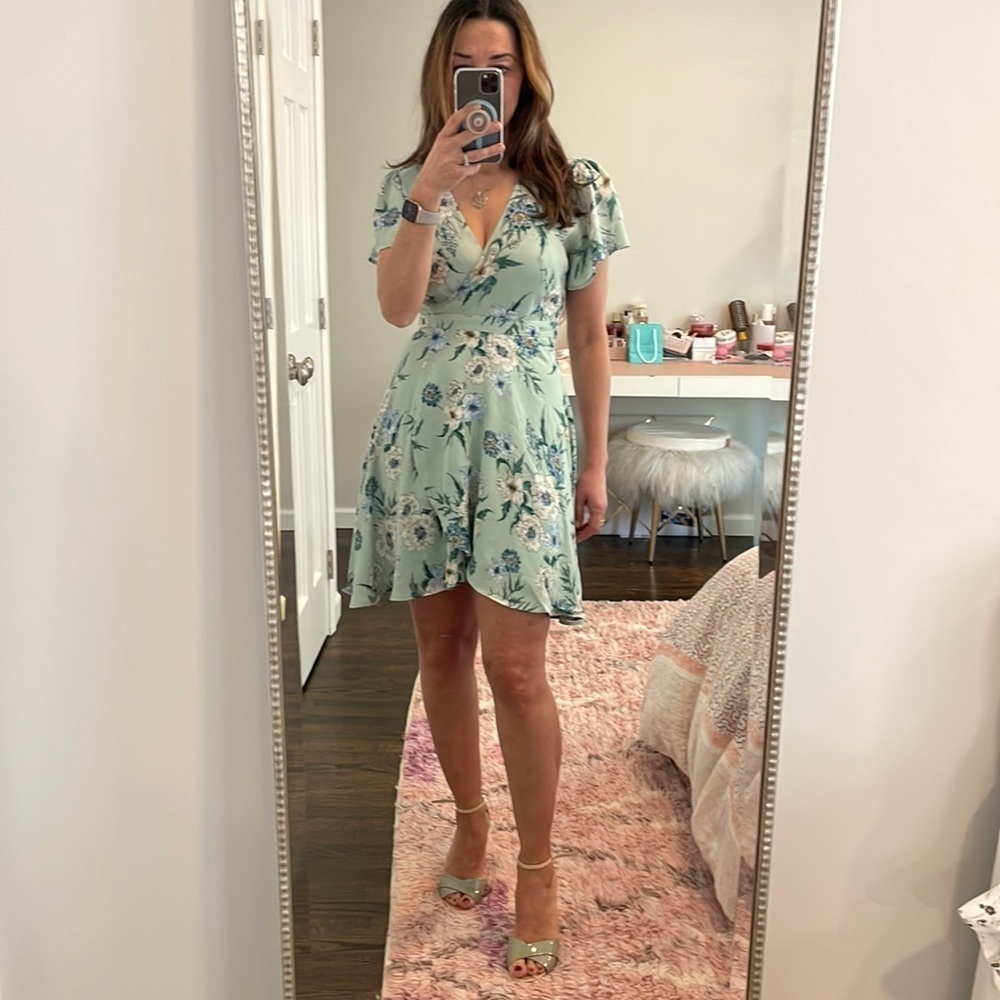 ASTR The Label Floral Wrap Dress